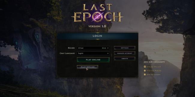 Last Epoch Play Offline Selection