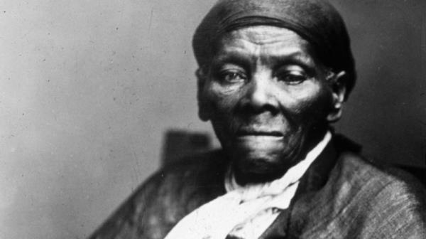 Harriet Tubman looks up